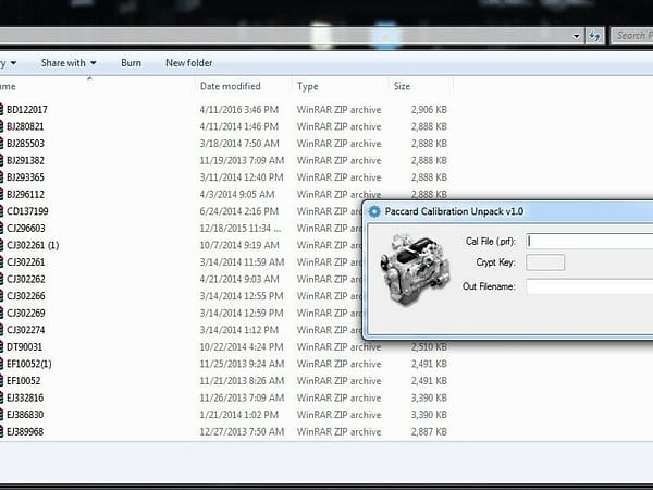 Daf Paccar Davie calibration decryptor + PRS calibration files
