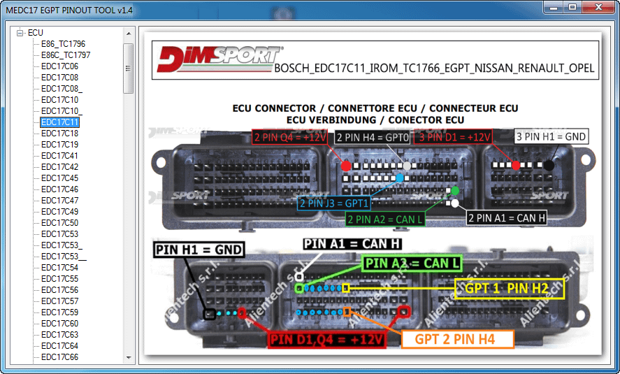Ecu pinout tool with gpt pins (PCM FLash) + Other pinouts - Lionsred ...