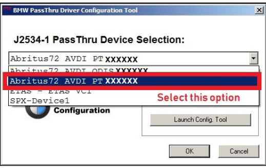 BMW PassThru Driver Configuration Tool