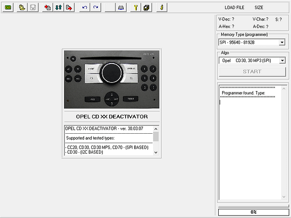 Opel CDXX Decoder - Deactivator